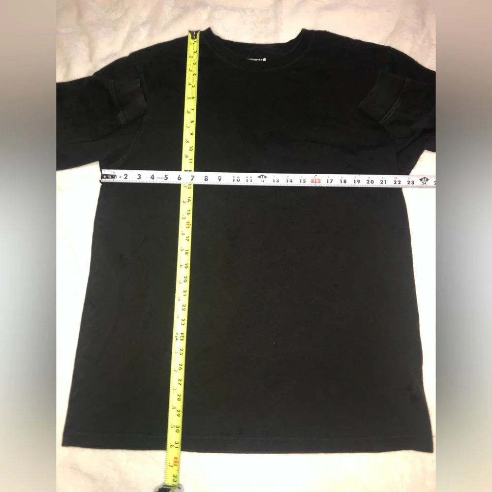 Carhartt Mens Loose Fit Long Sleeve Spell Out Logo Shirt-Lg Tall Black Cotton - Picture 6 of 7